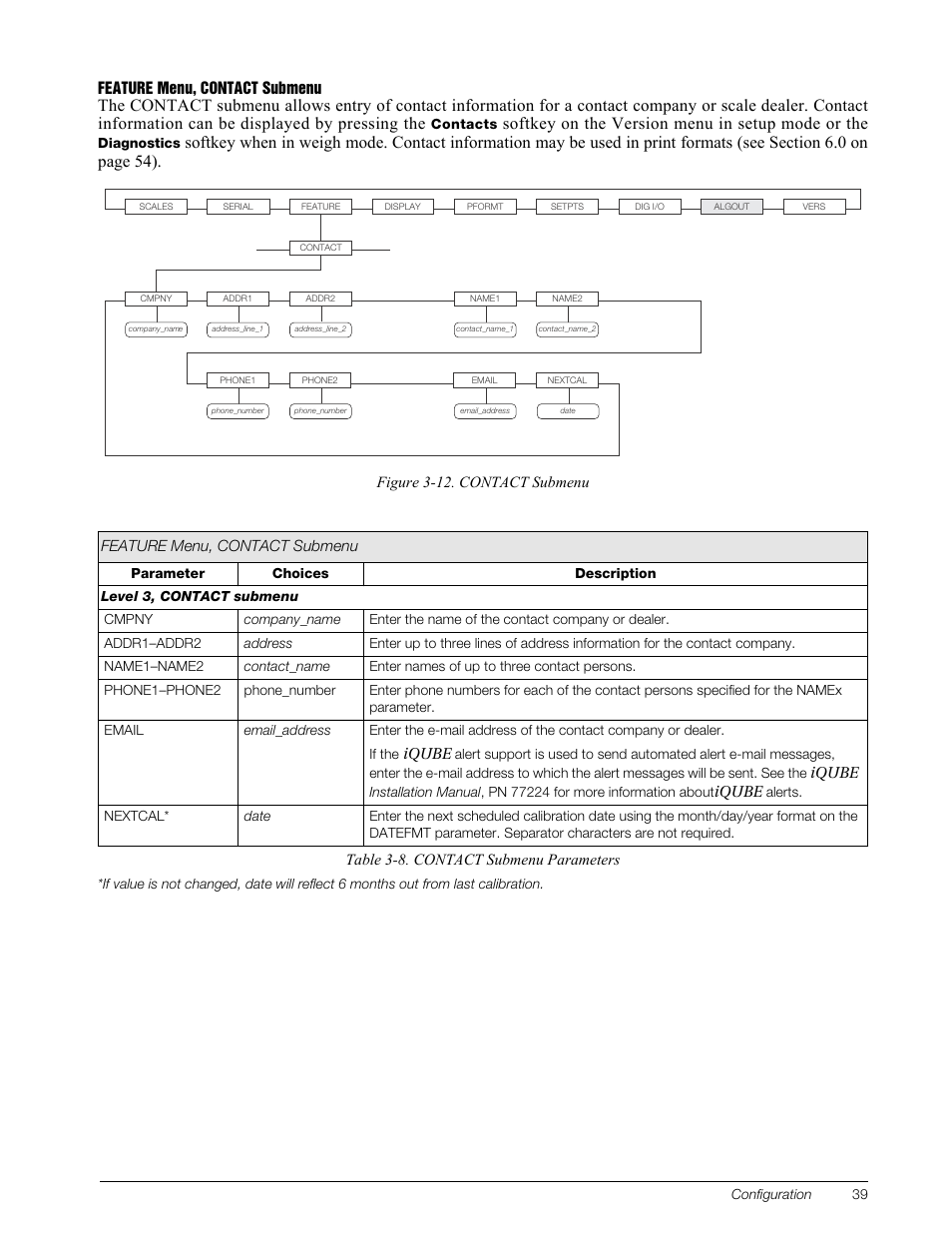 Table, Softkey on the version menu in setup mode or the | Rice Lake 820i Programmable Indicator/Controller - Installation Manual User Manual | Page 43 / 112