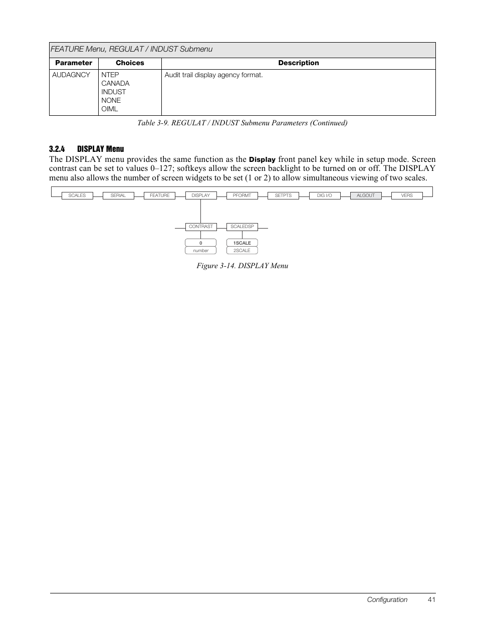 4 display menu, Display menu, The display menu provides the same function as the | Rice Lake 820i Programmable Indicator/Controller - Installation Manual User Manual | Page 45 / 112