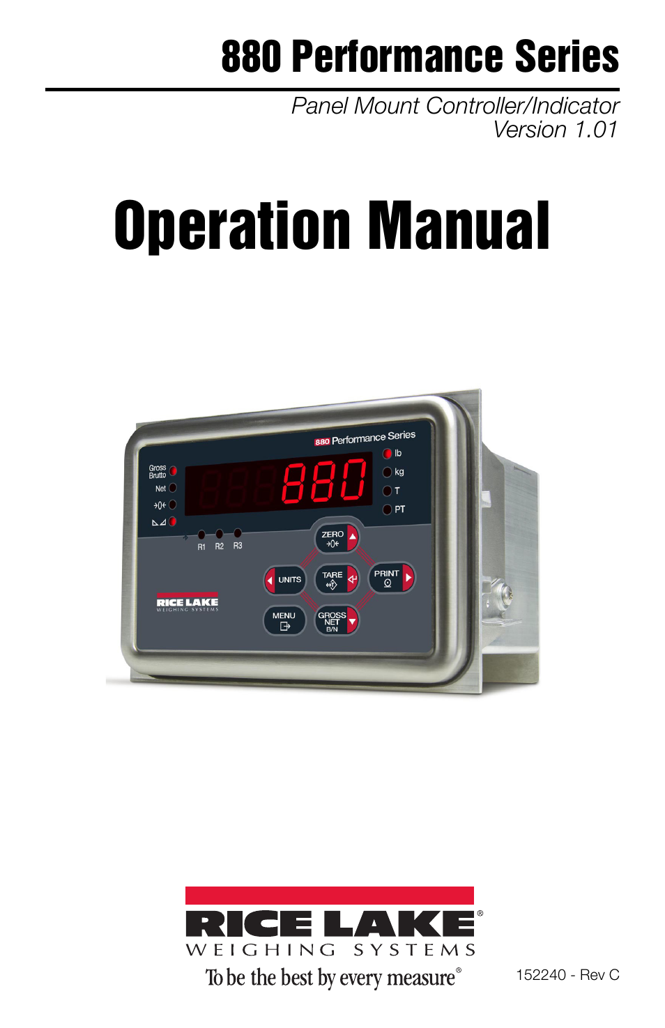 Rice Lake 880 Performance Series Indicator/Controller Operators Manual User Manual | 36 pages