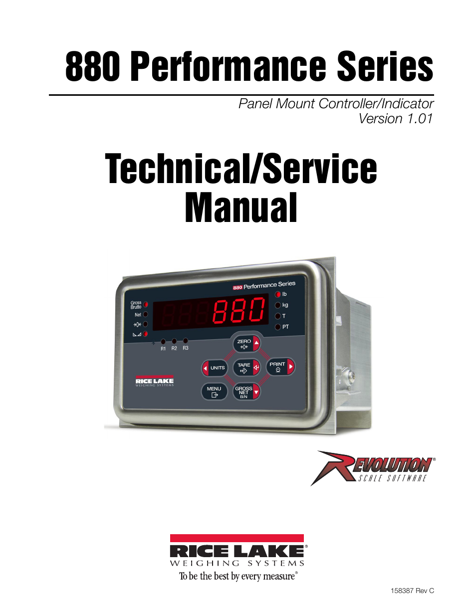 Rice Lake 880 Performance Series Indicator/Controller Technical/Service Manual User Manual | 120 pages