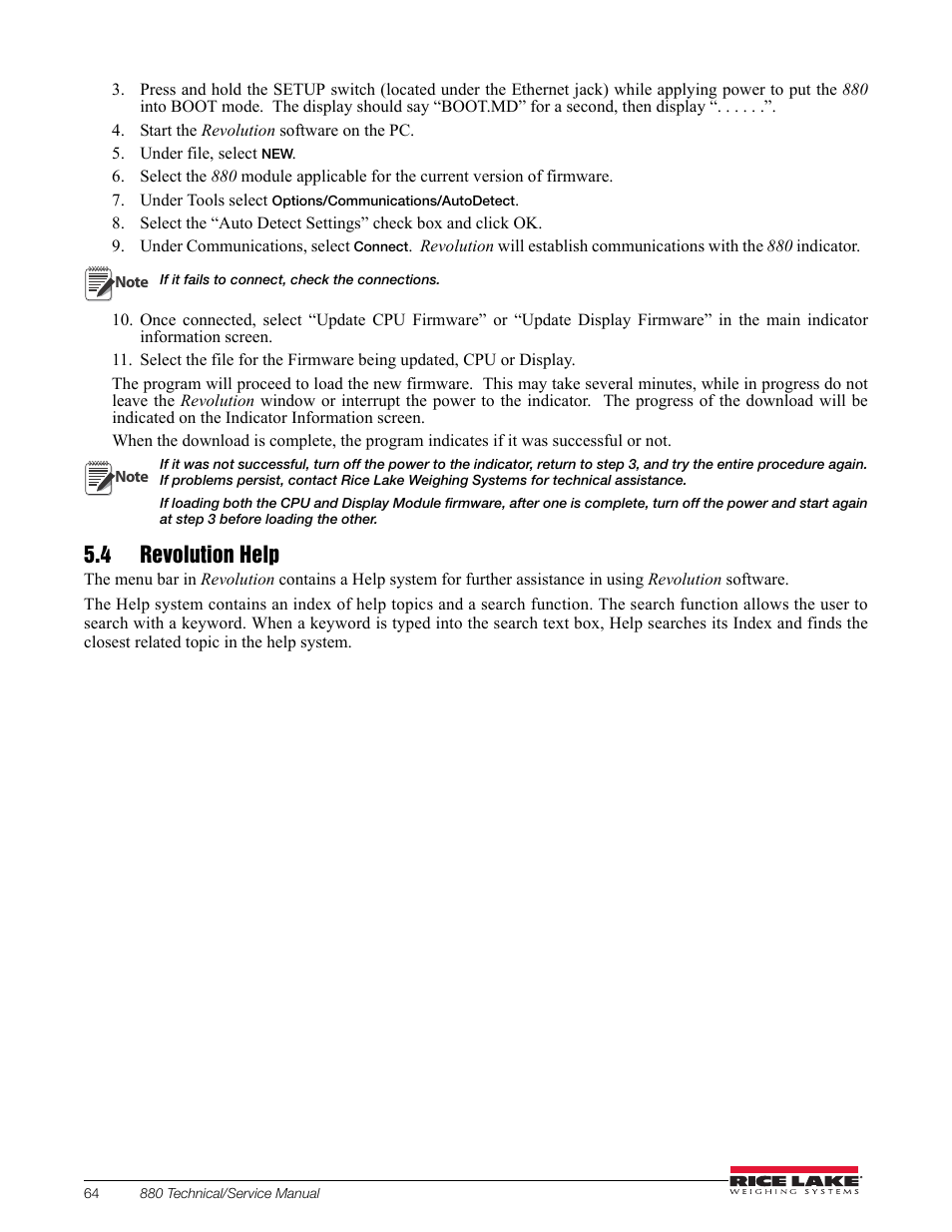 4 revolution help | Rice Lake 880 Performance Series Indicator/Controller Technical/Service Manual User Manual | Page 70 / 120