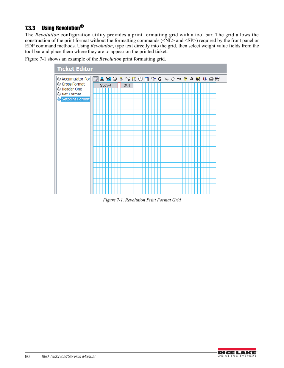 3 using revolution, Using revolution | Rice Lake 880 Performance Series Indicator/Controller Technical/Service Manual User Manual | Page 86 / 120