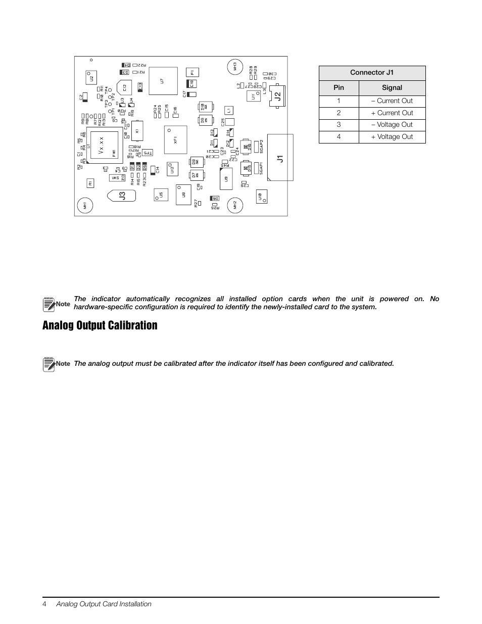 Analog output calibration | Rice Lake 880 Performance Series Panel Mount Indicator/Controller - Analog Output Card Option Installation Manual User Manual | Page 4 / 6