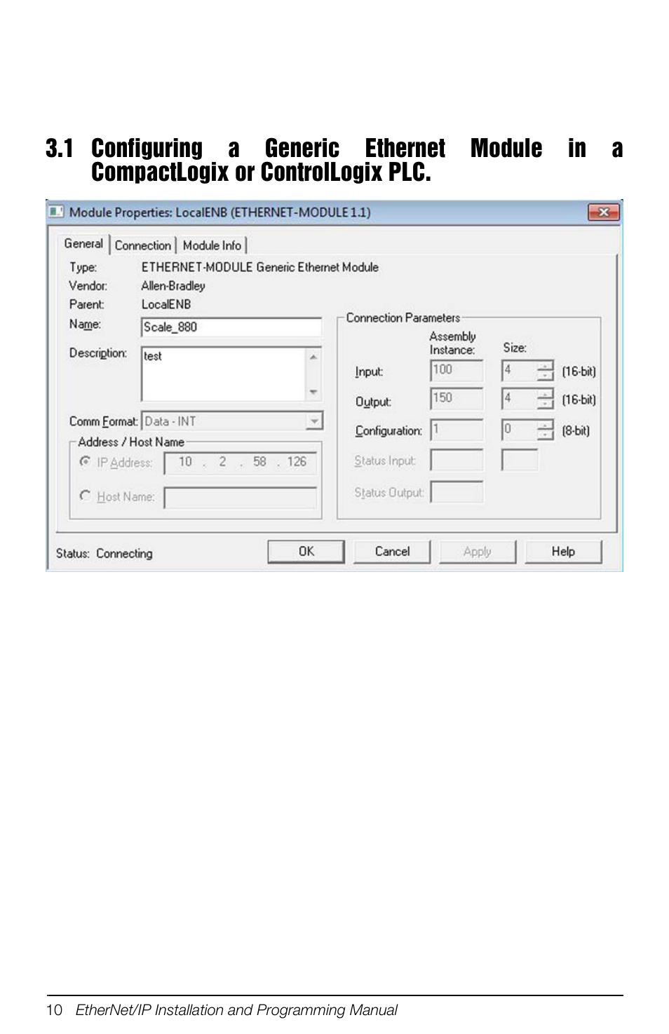 Controllogix plc. 10 | Rice Lake 880 Performance Series Panel Mount Indicator/Controller - EtherNet/IP Interface Option Installation and Programming Manual User Manual | Page 14 / 32