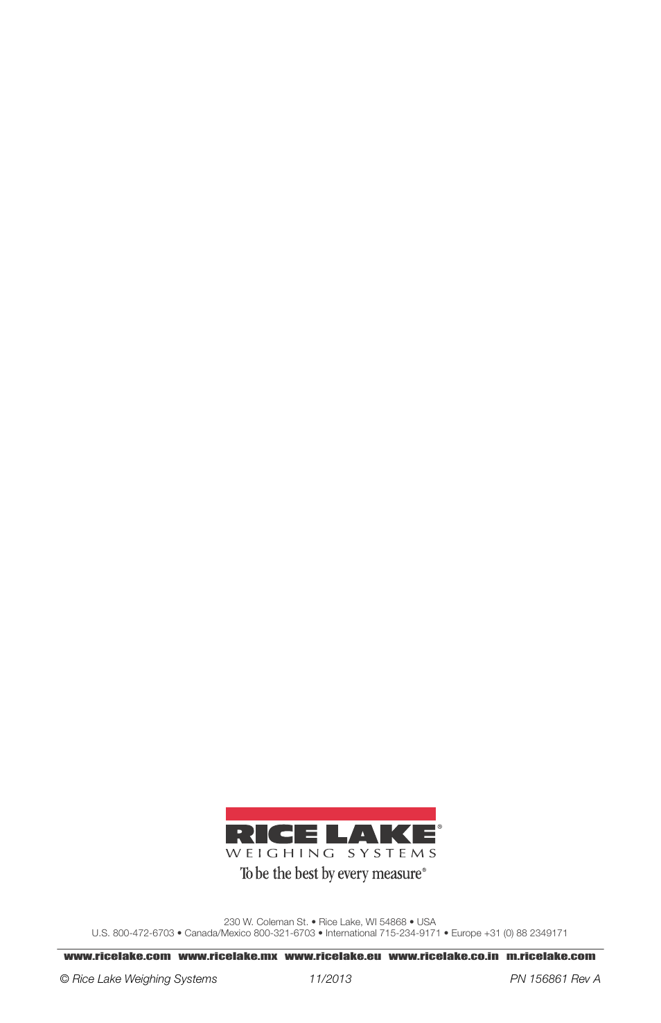 Rice Lake 880 Performance Series Panel Mount Indicator/Controller - EtherNet/IP Interface Option Installation and Programming Manual User Manual | Page 32 / 32