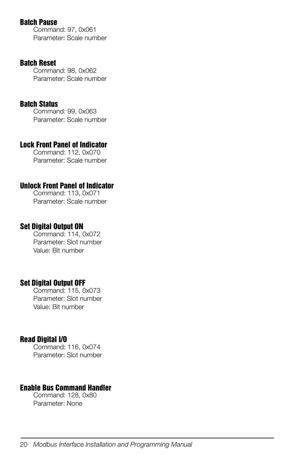 Rice Lake 880 Performance Series Panel Mount Indicator/Controller - Modbus TCP Interface Option Installation and Programming Manual User Manual | Page 24 / 32