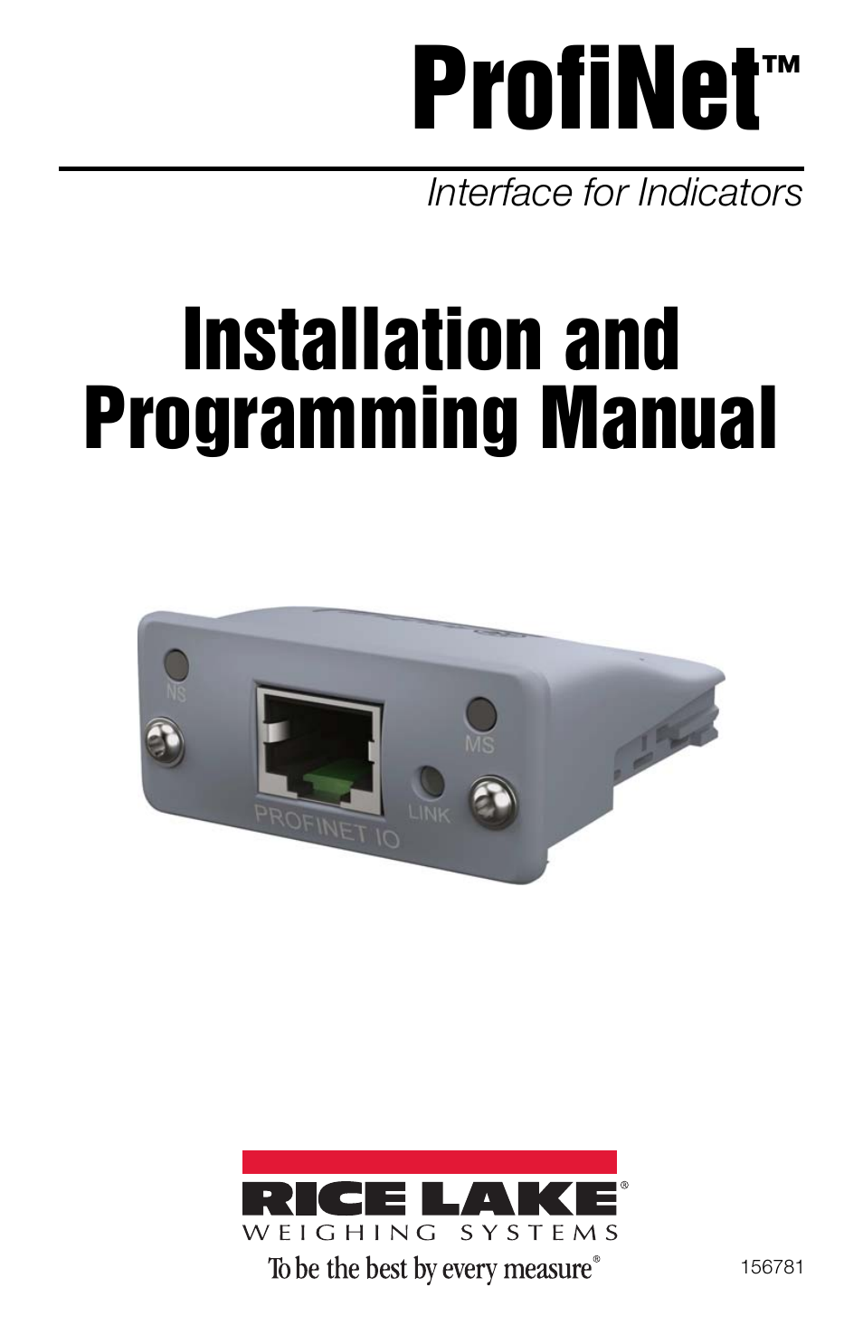 Rice Lake 880 Performance Series Panel Mount Indicator/Controller - ProfiNet Interface Option Installation and Programming Manual User Manual | 32 pages