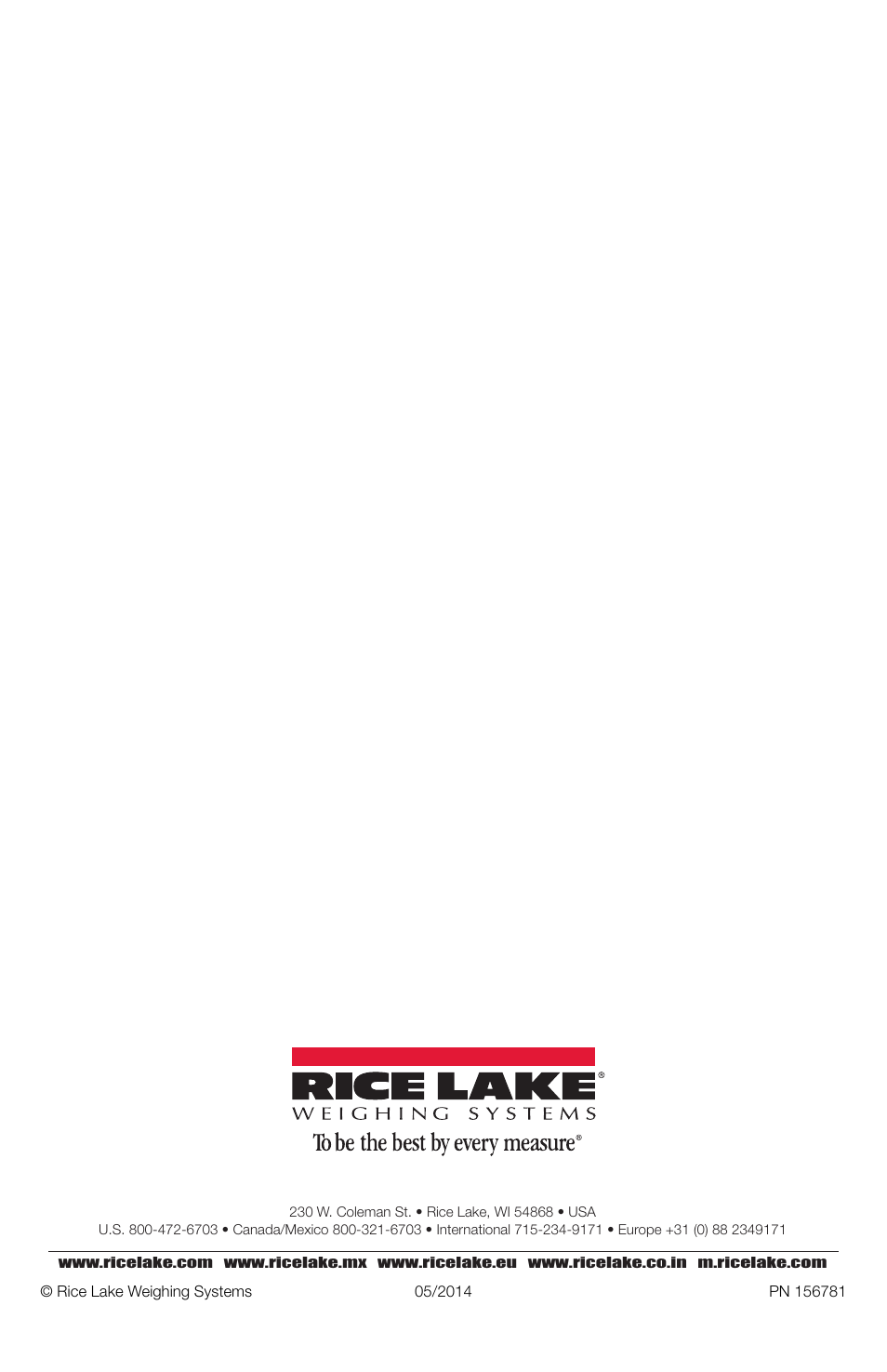 Rice Lake 880 Performance Series Panel Mount Indicator/Controller - ProfiNet Interface Option Installation and Programming Manual User Manual | Page 32 / 32