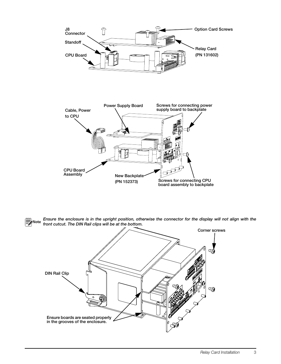 Rice Lake 880 Performance Series Panel Mount Indicator/Controller - Relay Card Option Installation Manual User Manual | Page 3 / 4