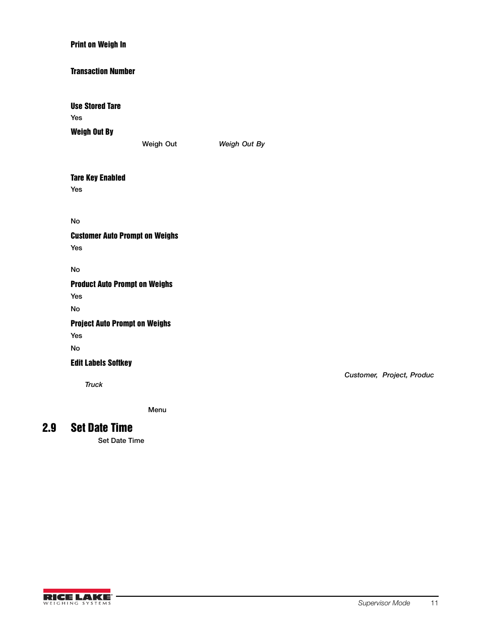9 set date time | Rice Lake 920i Based Truck In/Out System User Manual | Page 15 / 30