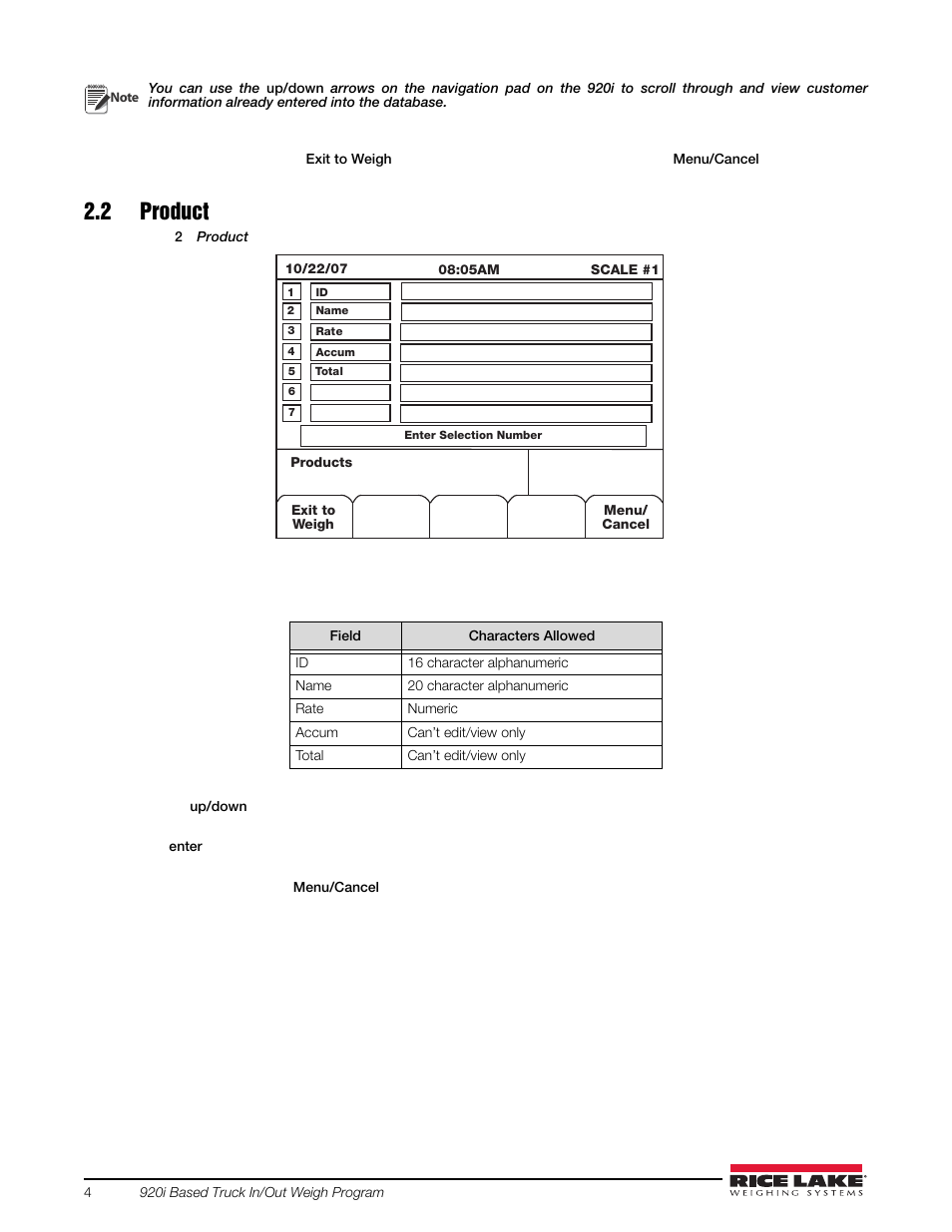 2 product | Rice Lake 920i Based Truck In/Out System User Manual | Page 8 / 30