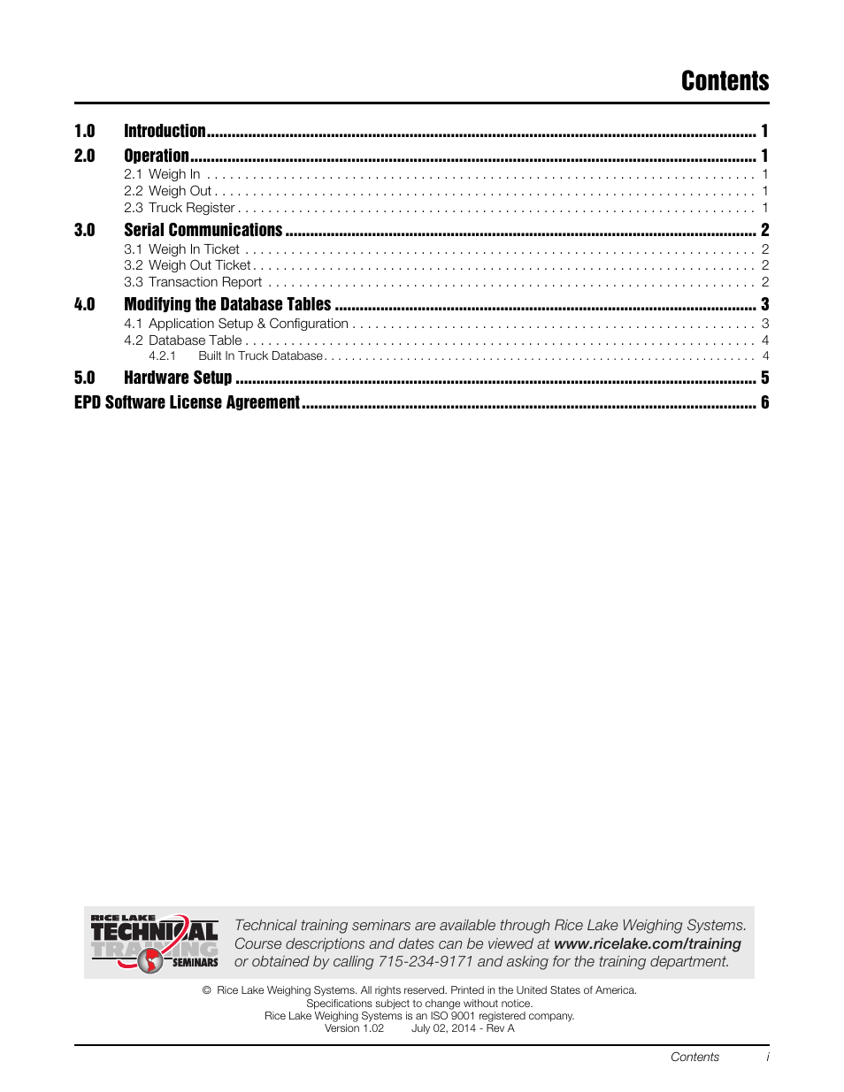 Rice Lake 920i Single Kiosk Truck In/Out User Manual | Page 3 / 12