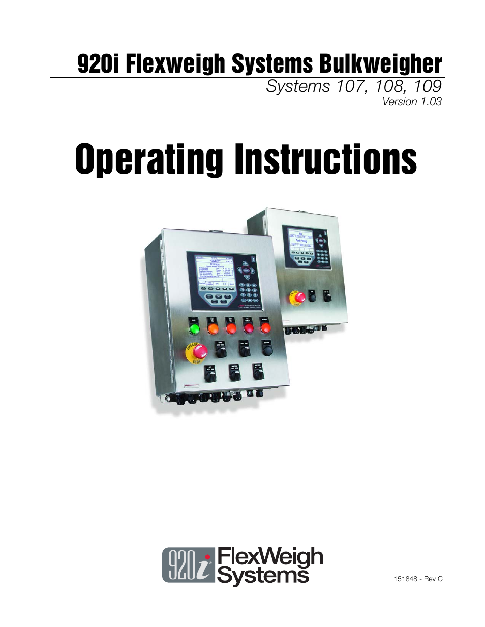 Rice Lake 920i Bulkweigher 107 - 108 - 109 User Manual | 36 pages