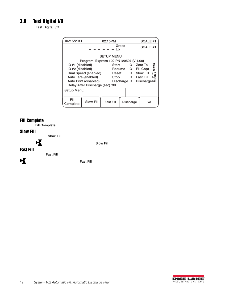 9 test digital i/o | Rice Lake 920i FlexWeigh Systems - 102 User Manual | Page 16 / 32