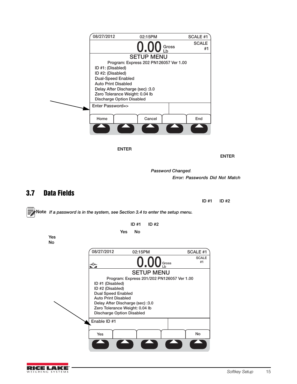 7 data fields, See section 3.7 | Rice Lake 920i FlexWeigh Systems - 201/202 User Manual | Page 19 / 38