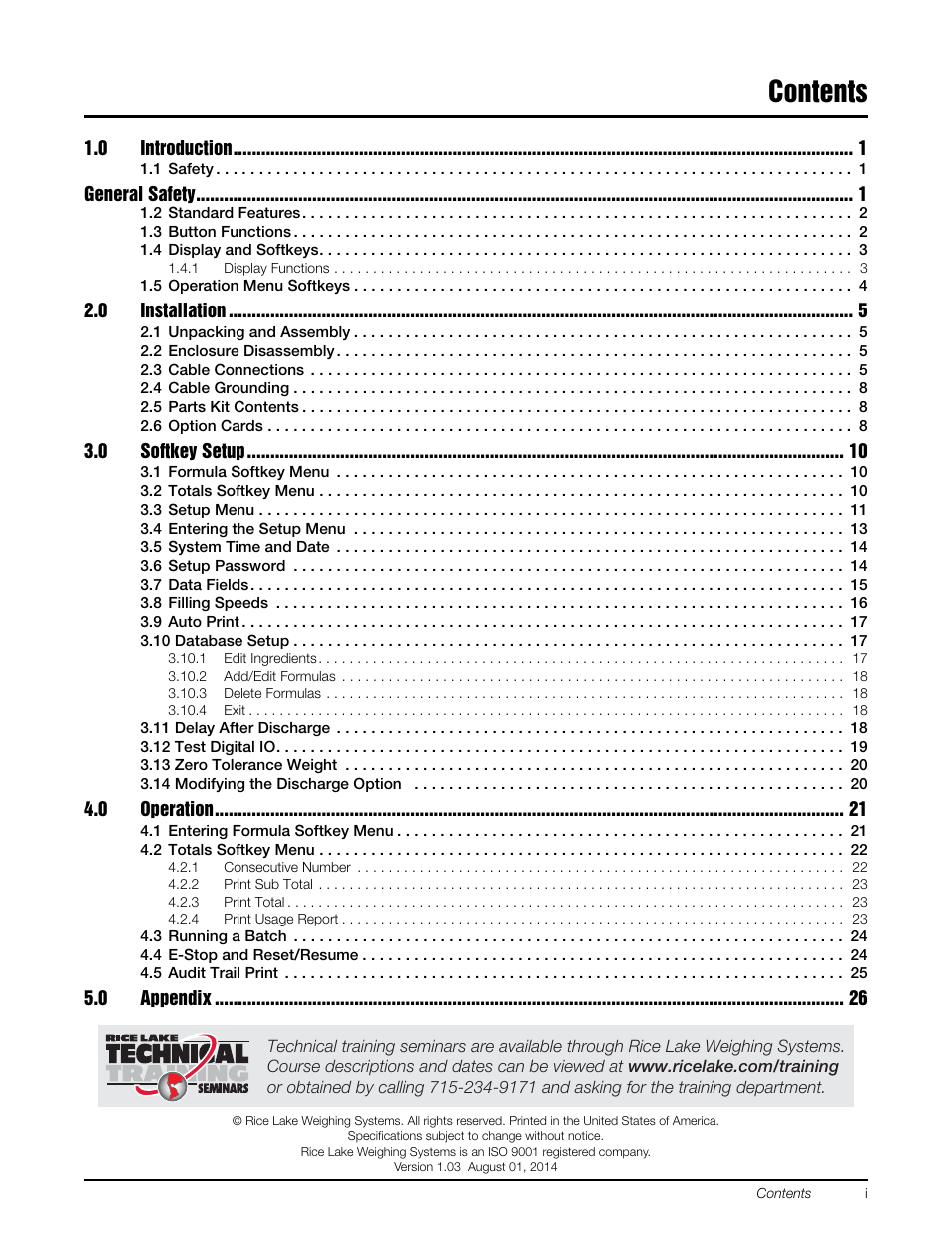 Rice Lake 920i FlexWeigh Systems - 201/202 User Manual | Page 3 / 38