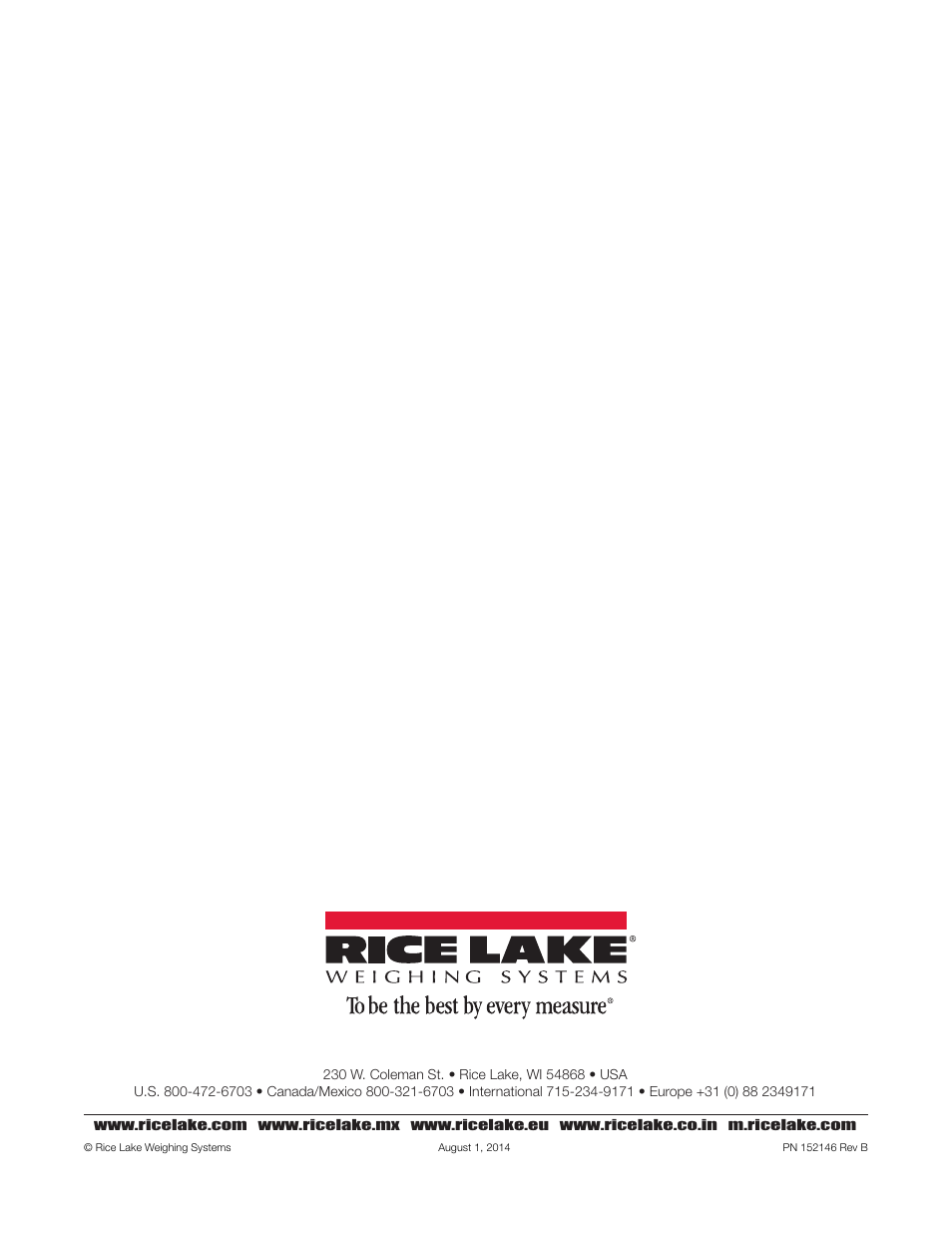 Rice Lake 920i FlexWeigh Systems - 201/202 User Manual | Page 38 / 38