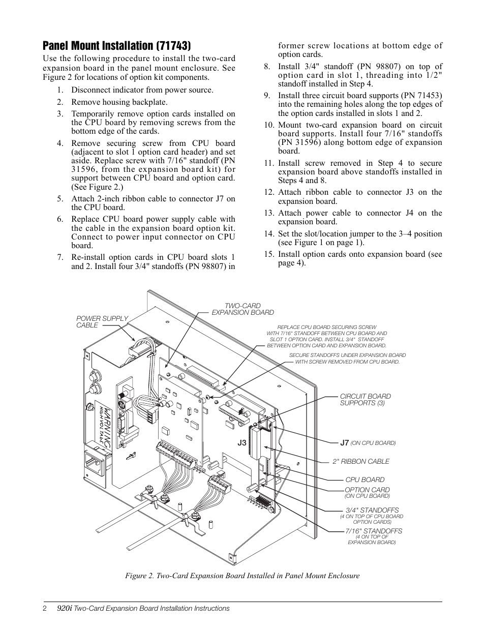 Rice Lake 920i Programmable HMI Indicator/Controller - 2-Card Expansion Board User Manual | Page 2 / 4