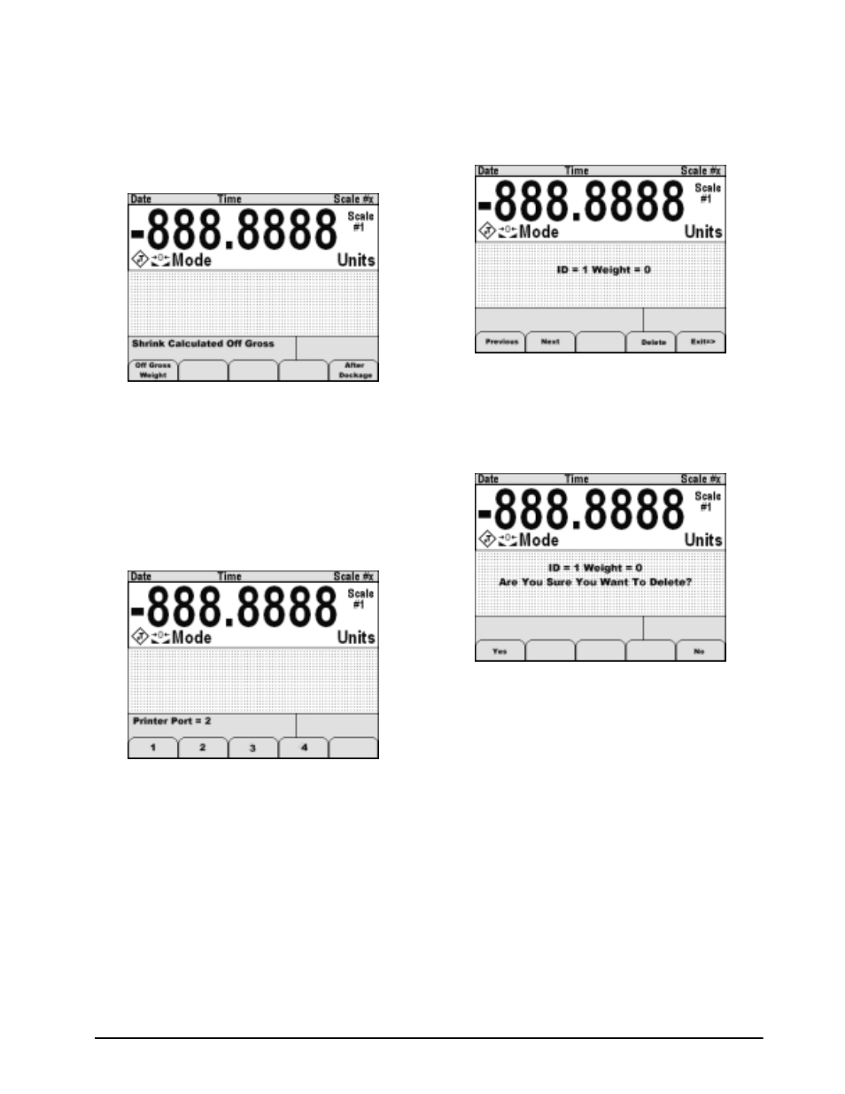 5 settings shrink calculation, 6 printer port, 7 removing trucks | 8 message editing | Rice Lake 920i Custom Grain Program User Manual | Page 14 / 17