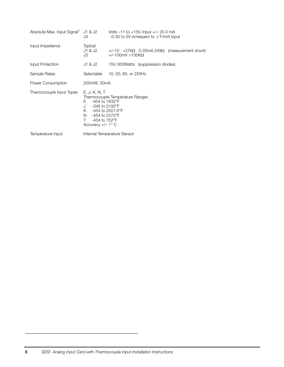 Rice Lake 920i Dual Channel Analog Input Card User Manual | Page 8 / 8