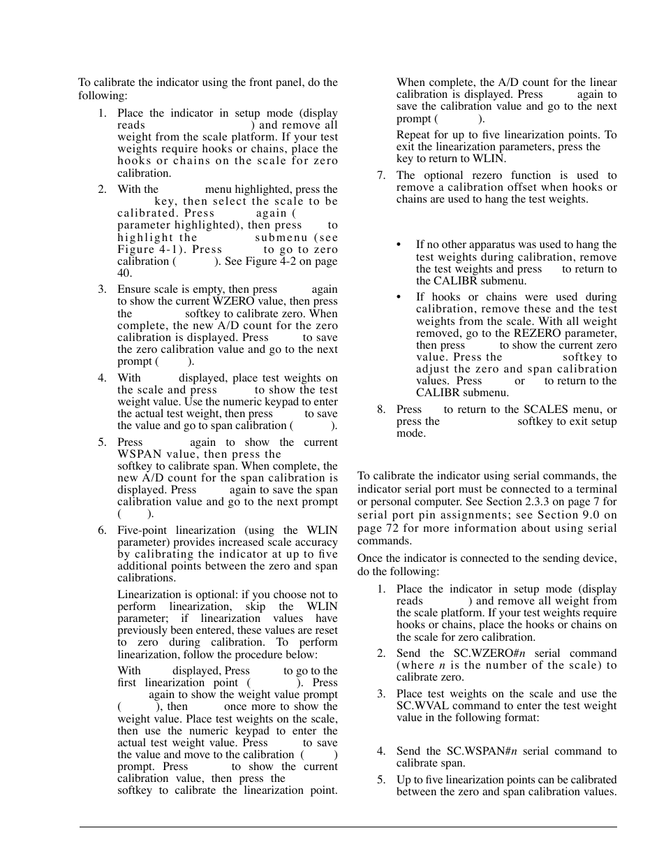 3 serial command calibration | Rice Lake 920i Installation Manual V1.05 User Manual | Page 45 / 112