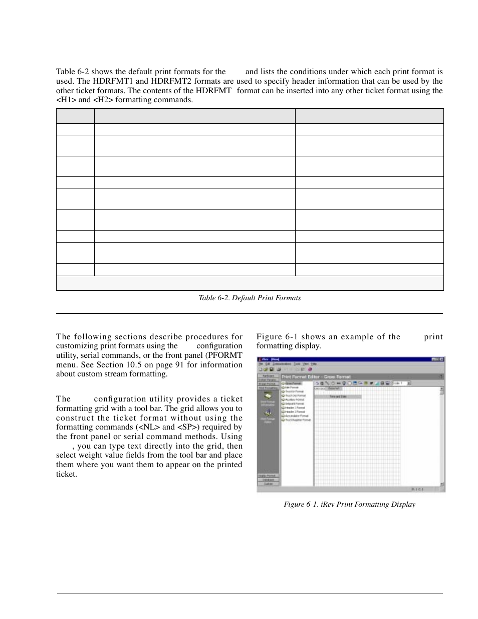 2 default print formats, 3 customizing print formats, 1 using irev | Using irev | Rice Lake 920i Installation Manual V1.05 User Manual | Page 53 / 112