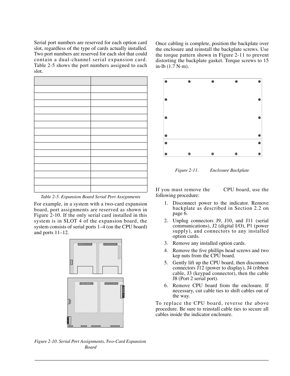 6 enclosure reassembly, 7 cpu board removal, 6 enclosure reassembly 2.7 cpu board removal | Rice Lake 920i Installation Manual V2.0 User Manual | Page 15 / 118