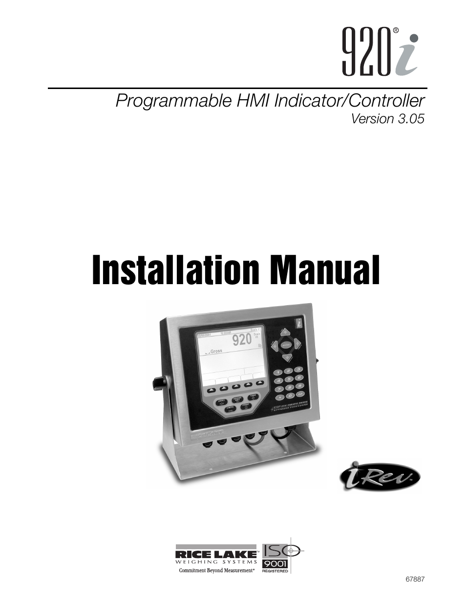 Rice Lake 920i Installation Manual V3.05 User Manual | 130 pages