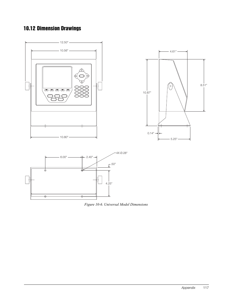 12 dimension drawings, E section 10.12 | Rice Lake 920i Installation Manual V3.05 User Manual | Page 123 / 130