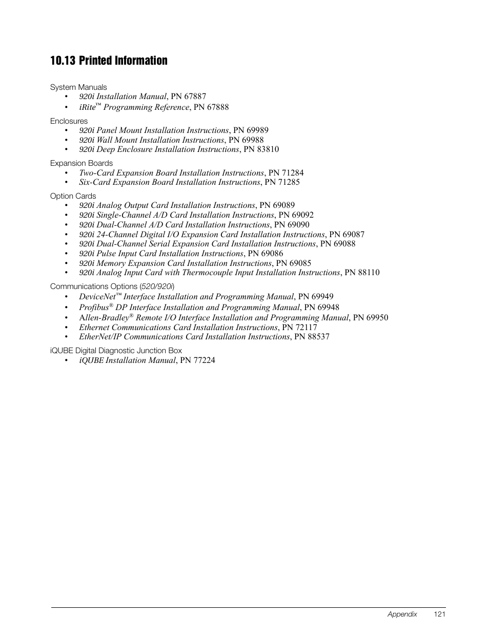 13 printed information | Rice Lake 920i Installation Manual V3.05 User Manual | Page 127 / 130