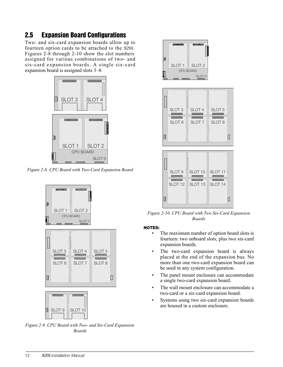 5 expansion board configurations, Section 2.5 on | Rice Lake 920i Installation Manual V3.05 User Manual | Page 18 / 130