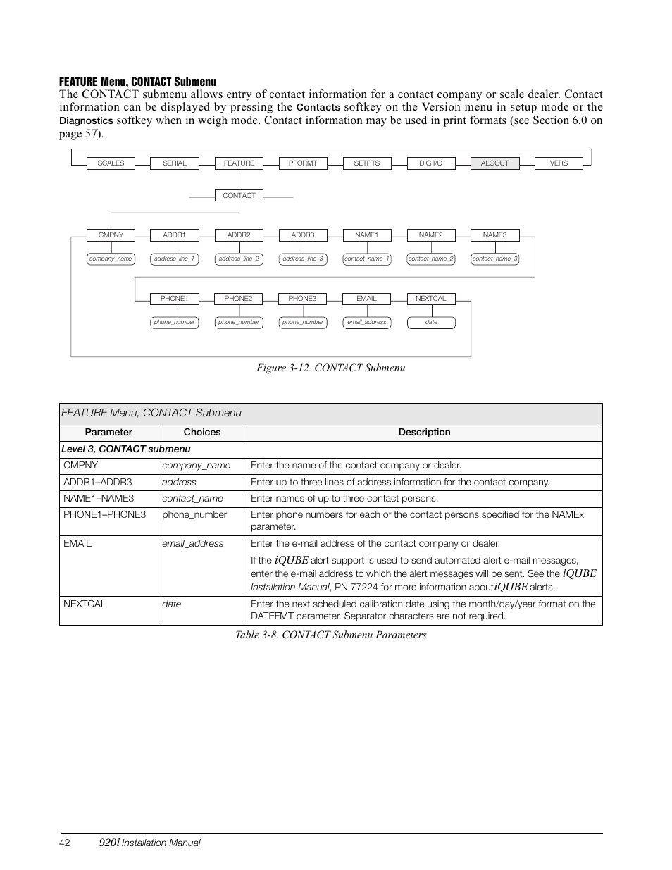 Softkey on the version menu in setup mode or the | Rice Lake 920i Installation Manual V3.05 User Manual | Page 48 / 130