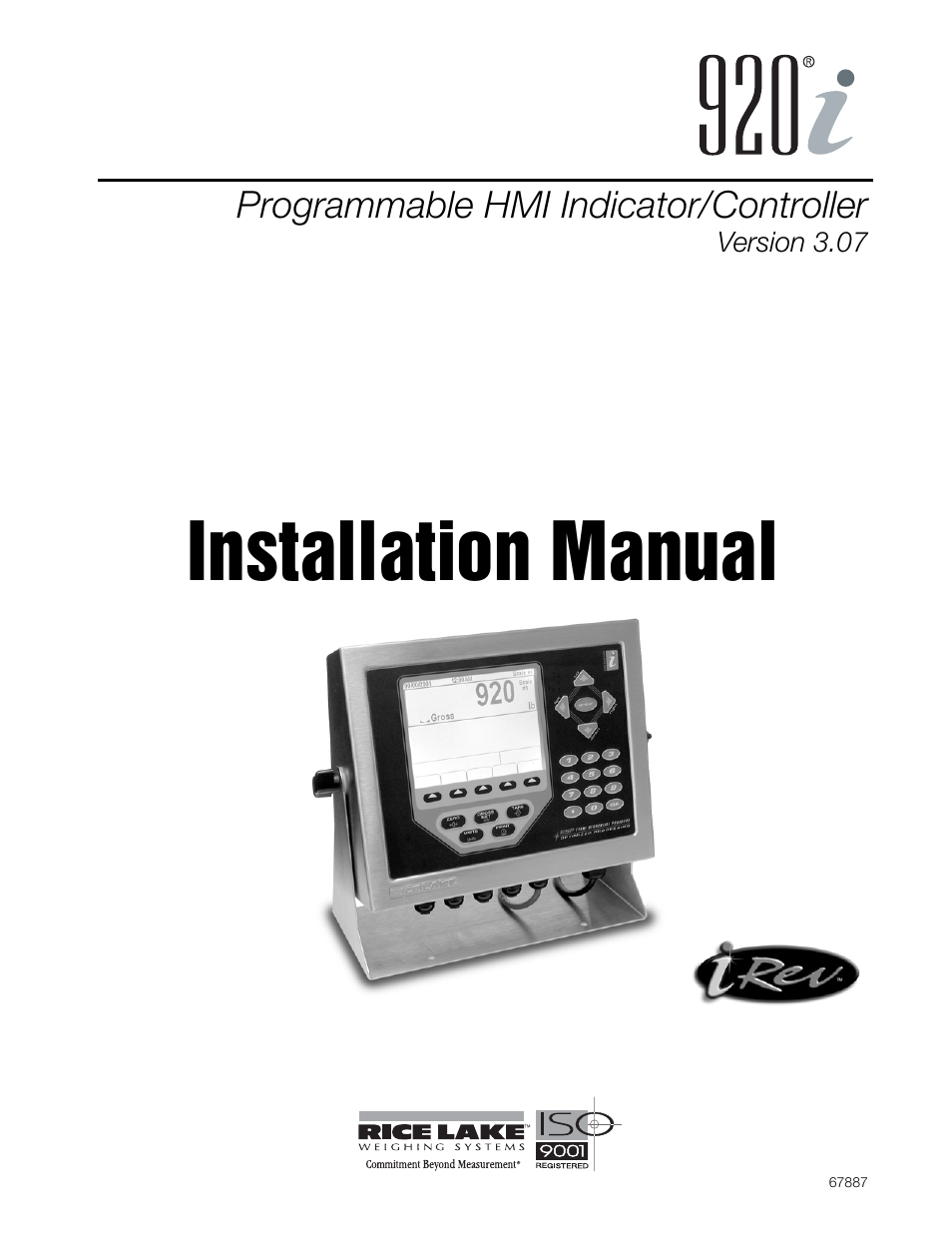 Rice Lake 920i Installation Manual V3.07 User Manual | 130 pages