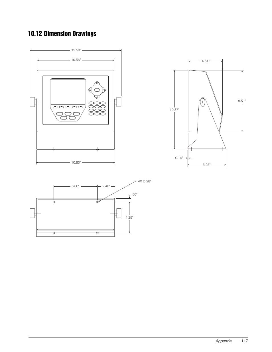 12 dimension drawings | Rice Lake 920i Installation Manual V3.07 User Manual | Page 123 / 130