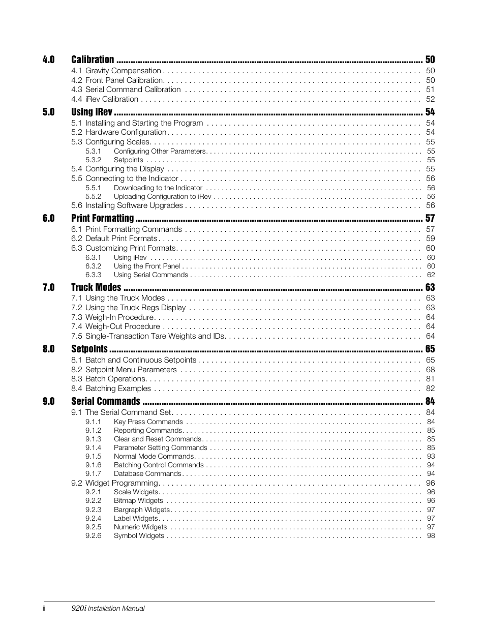 Rice Lake 920i Installation Manual V3.07 User Manual | Page 4 / 130