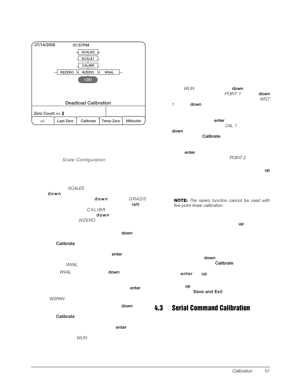 3 serial command calibration | Rice Lake 920i Installation Manual V3.07 User Manual | Page 57 / 130