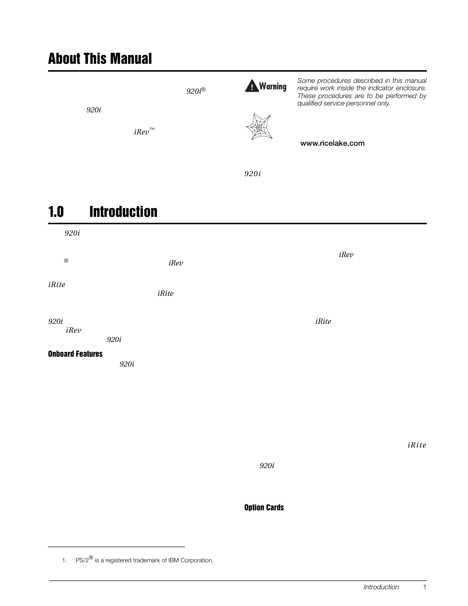 Rice Lake 920i Installation Manual V3.07 User Manual | Page 7 / 130