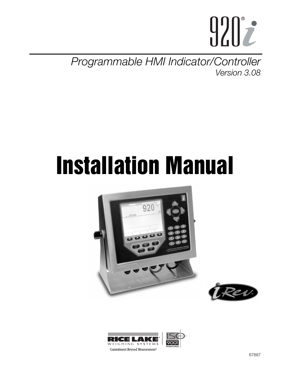 Rice Lake 920i Installation Manual V3.08 User Manual | 130 pages