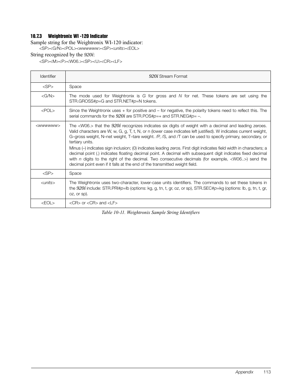 3 weightronix wi -120 indicator, Weightronix wi -120 indicator | Rice Lake 920i Installation Manual V3.08 User Manual | Page 119 / 130