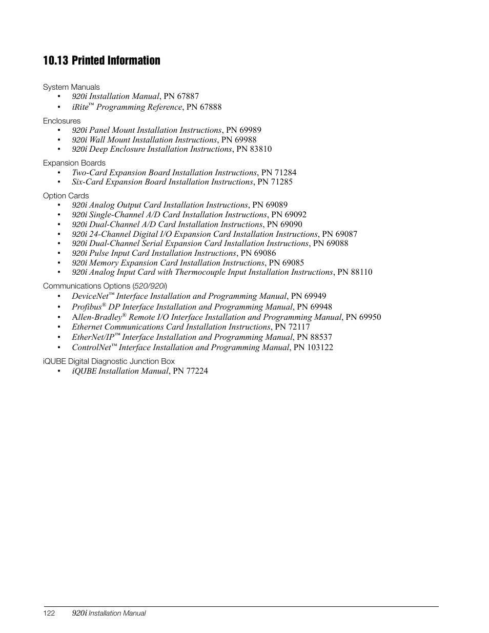 13 printed information | Rice Lake 920i Installation Manual V3.08 User Manual | Page 128 / 130