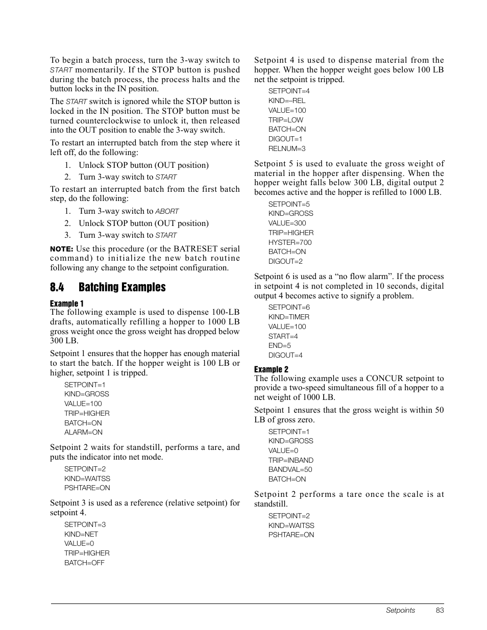 4 batching examples | Rice Lake 920i Installation Manual V3.08 User Manual | Page 89 / 130