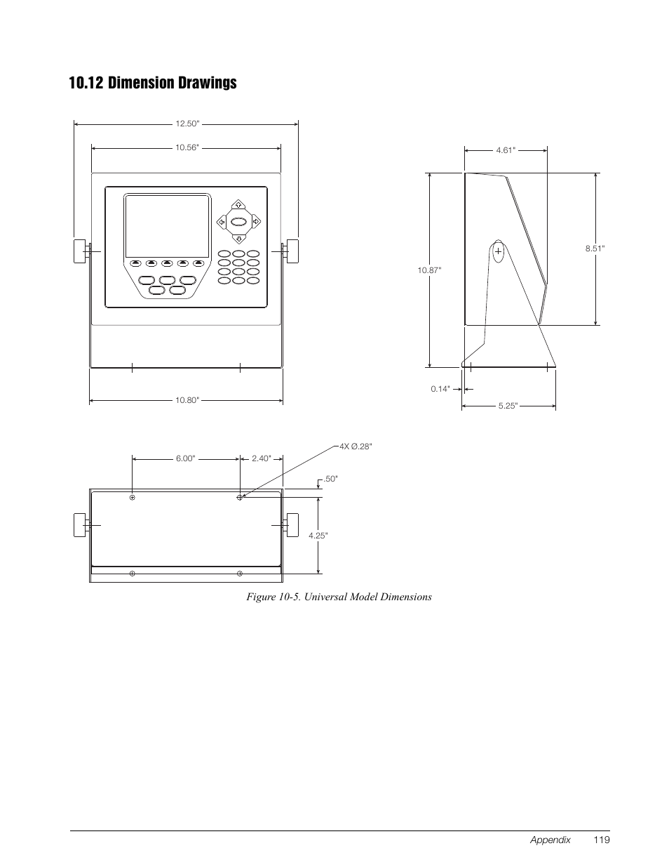 12 dimension drawings, E section 10.12 | Rice Lake 920i Installation Manual V3.10 User Manual | Page 125 / 131