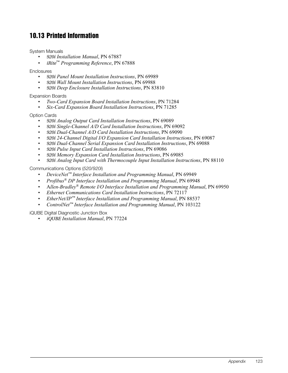 13 printed information | Rice Lake 920i Installation Manual V3.10 User Manual | Page 129 / 131