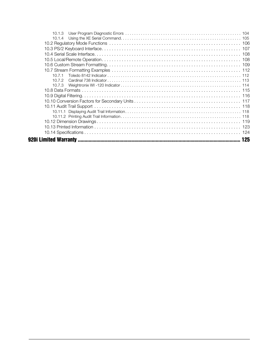 920i limited warranty | Rice Lake 920i Installation Manual V3.10 User Manual | Page 5 / 131