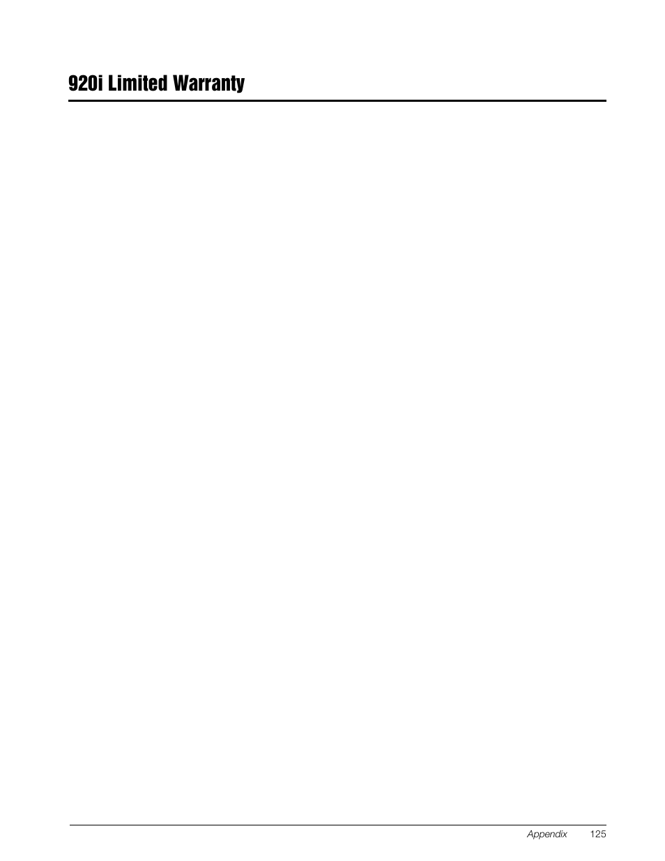 920i limited warranty, 920i | Rice Lake 920i Installation Manual V4.0 User Manual | Page 131 / 131