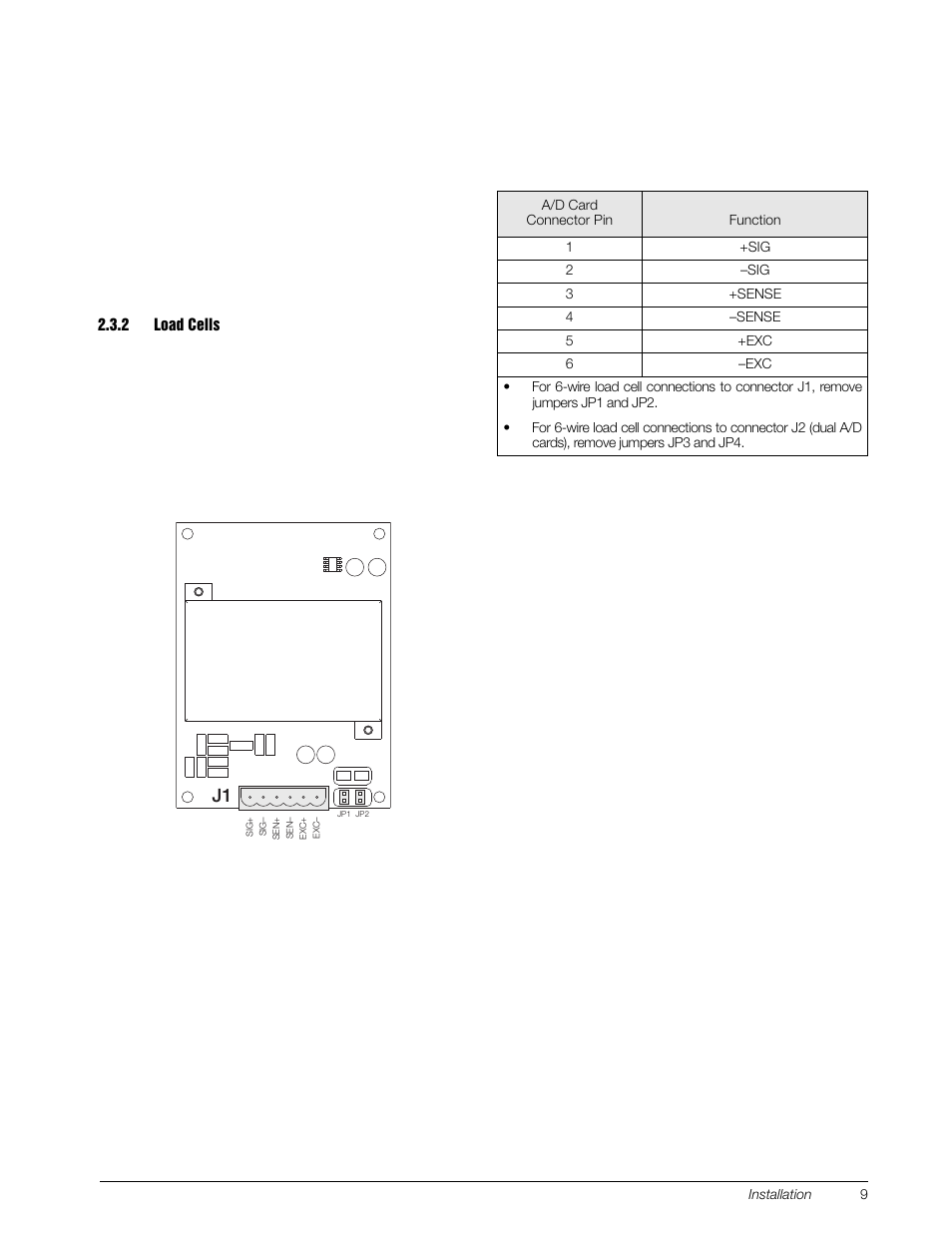 2 load cells, Load cells | Rice Lake 920i Installation Manual V4.0 User Manual | Page 15 / 131