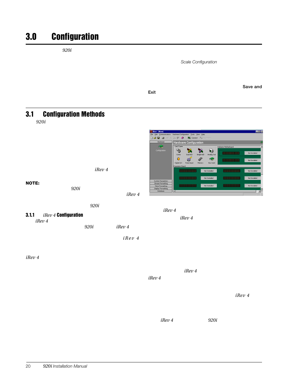 0 configuration, 1 configuration methods, 1 irev 4 configuration | Configuration | Rice Lake 920i Installation Manual V4.0 User Manual | Page 26 / 131