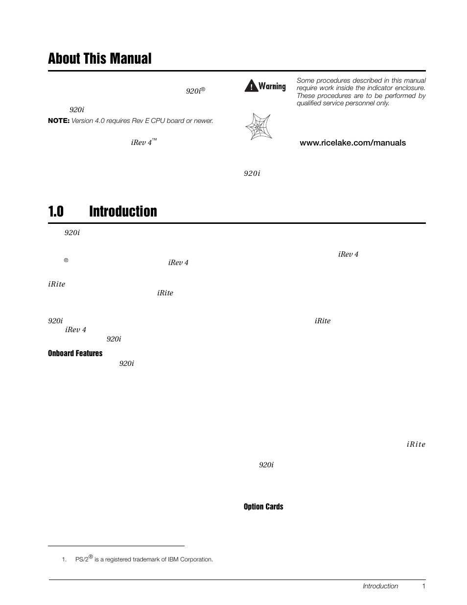 Rice Lake 920i Installation Manual V4.0 User Manual | Page 7 / 131