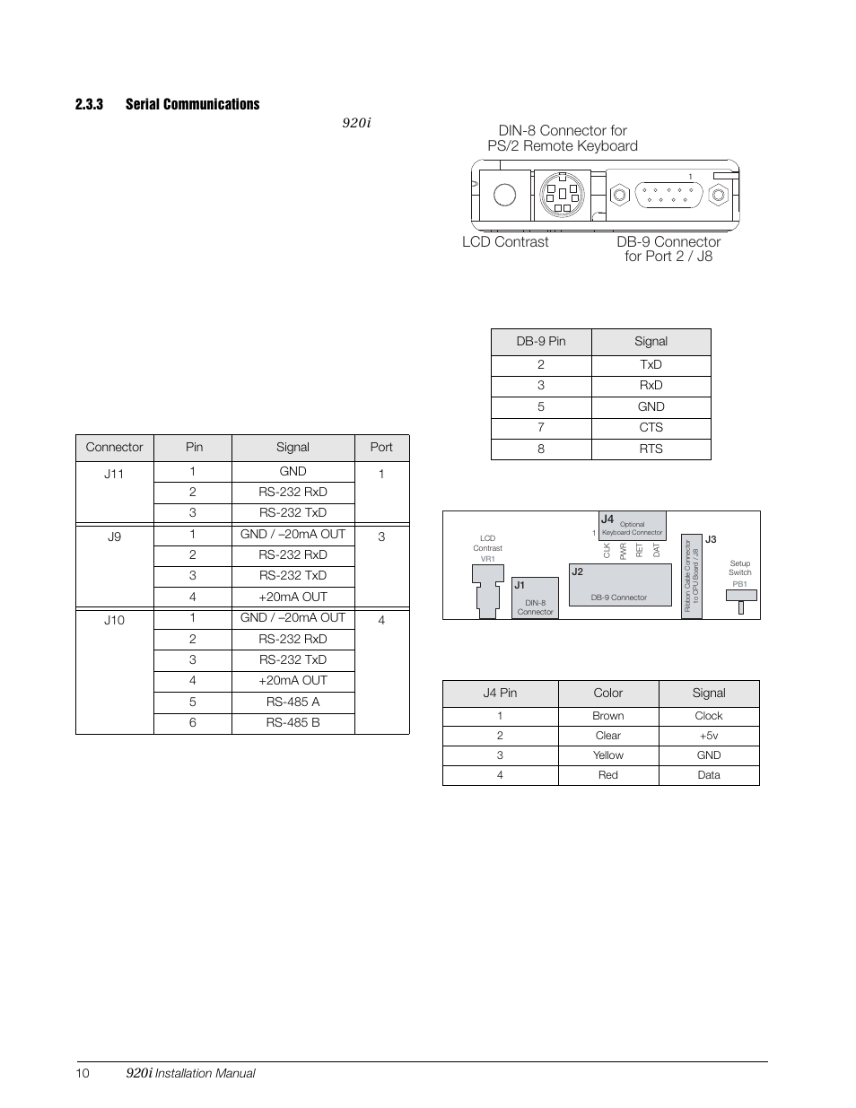 3 serial communications, Serial communications, The four communications ports on the | Rice Lake 920i Installation Manual V4.01 User Manual | Page 16 / 136