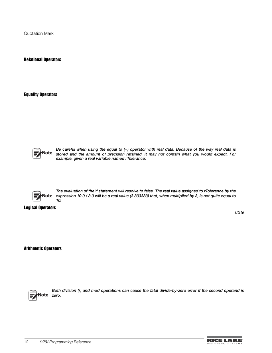 Rice Lake iRite IDE User Manual | Page 16 / 108